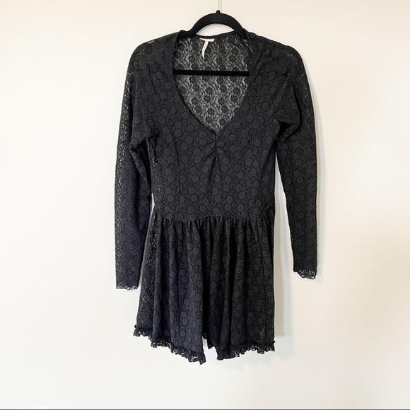 Intimately free people look both ways lace sheer mini dress large - Picture 2 of 9